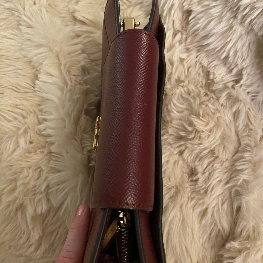 Michael Kors Burgundy Clutch with Chain - Picture 3 of 10